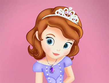 princesa de vestido roxo